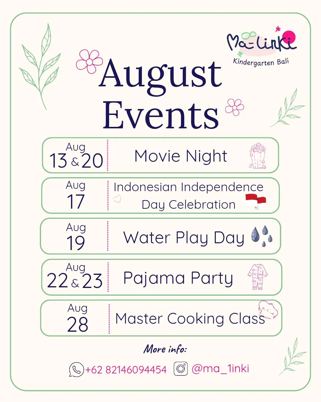 Malinki events poster